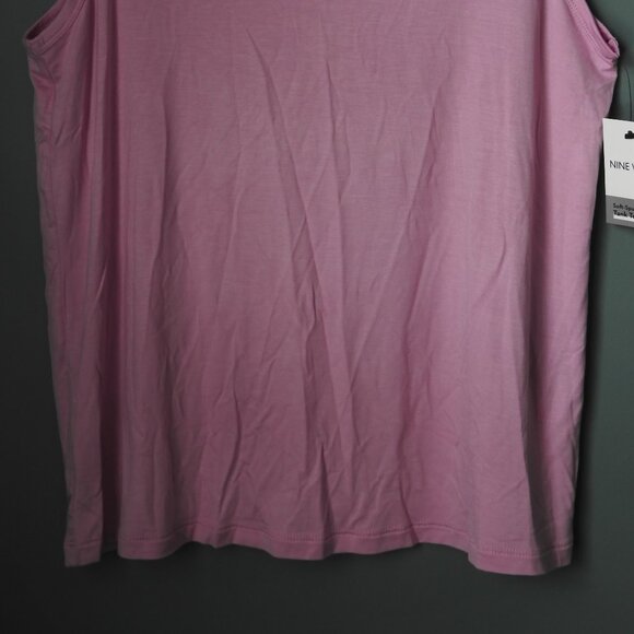 Nine West Soft Spun Large Tank, V Neck, Pink/Purple, NWT - Picture 6 of 6